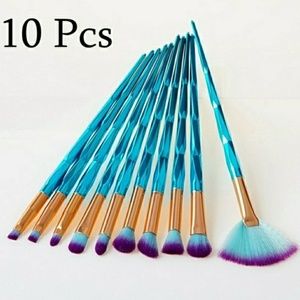 10 Pc Make Up Brushes Contour Cosmetic